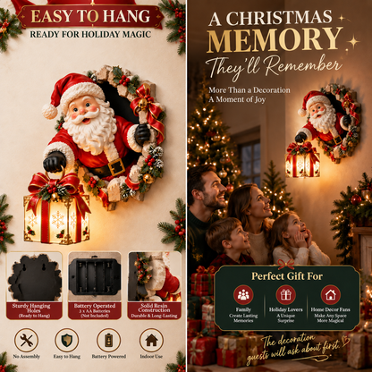 🎅✨ LAST DAY 50% OFF ✨ Santa’s Magical Wall Surprise Light - A 3D Christmas Decoration That Brings Holiday Magic To Life
