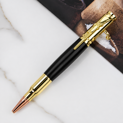 🖊100% Handmade Bolt Action Wooden Bullet Pen| Crafted From Real Wood & Bullet Casing