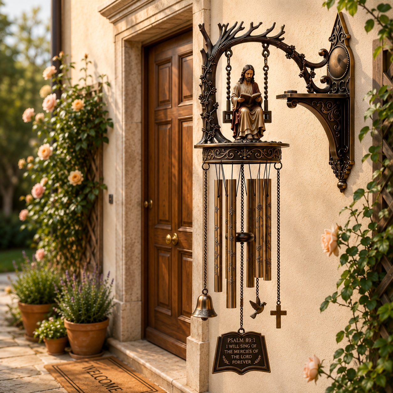 Jesus Reading Wall-Mounted Wind Chime