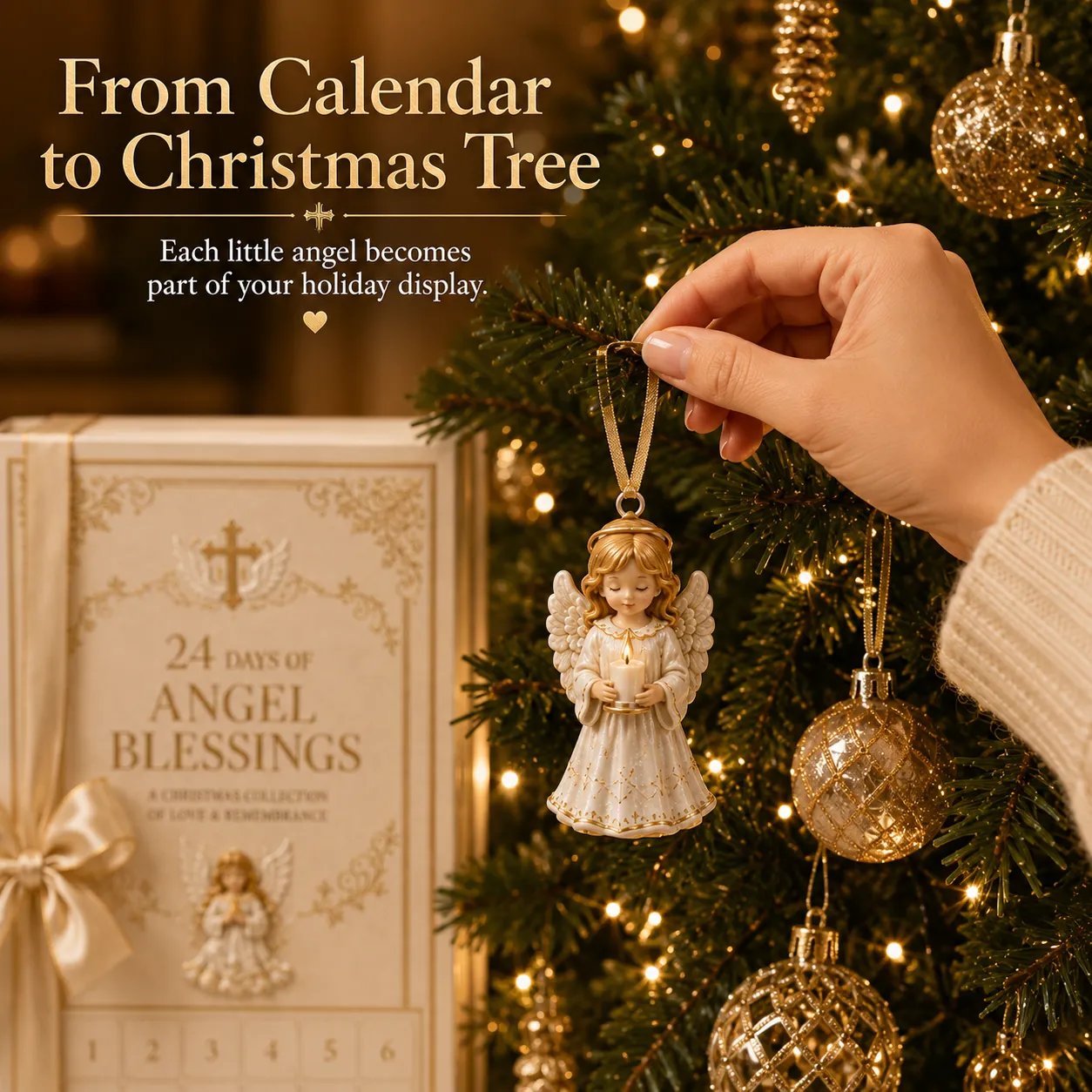 🔥HOT SALE🔥⏳ Last Day 49% OFF – 👼 24-Day Angel Christmas Advent Calendar | 24 Unique Faith-Inspired Angel Ornaments with Hanging Loops for Daily Advent Surprises & Tree Display 🎄✨