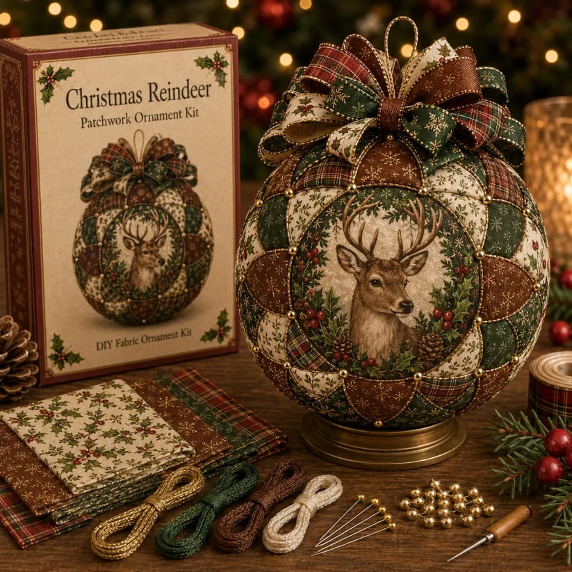 🎄Christmas Classics Patchwork Ornament DIY Kit🎁
