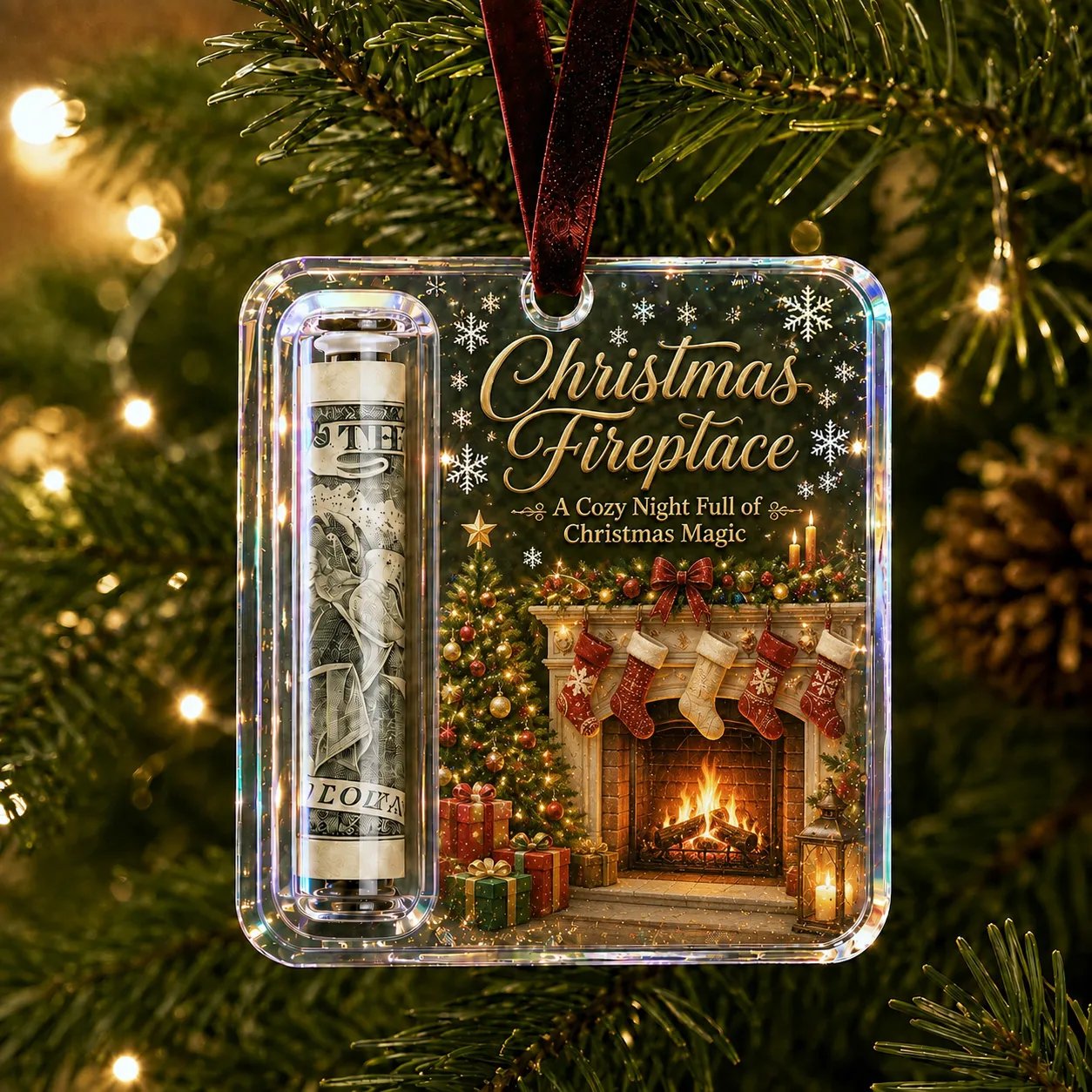 🔥Last Day 50% OFF - ✨🎄Christmas Cash Gift Holder Ornament