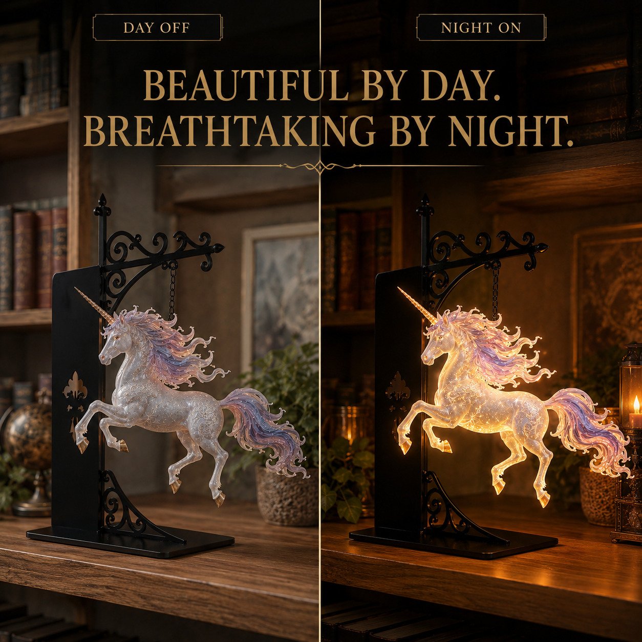 🔥Last Day 49% OFF -🏰Glowing Dragon Hanging Bookshelf Light