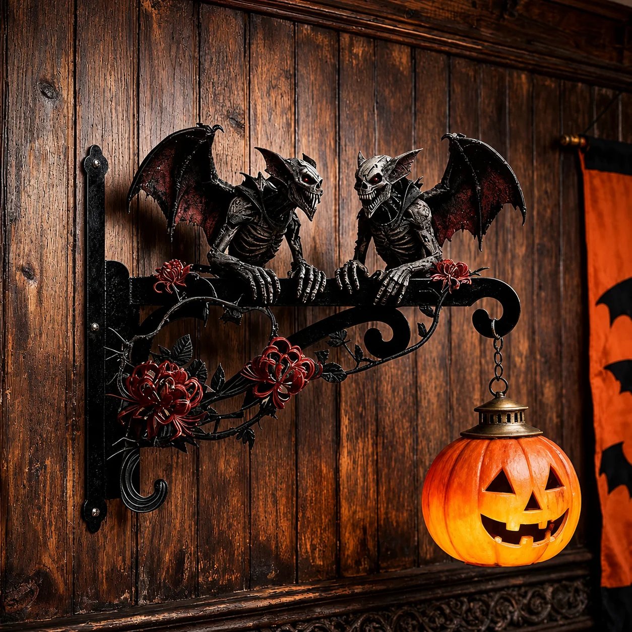 🔥HOT SALE🔥Halloween Decorative Wall Hook - Spooky Outdoor Metal Hanger For Porch & Garden Decor