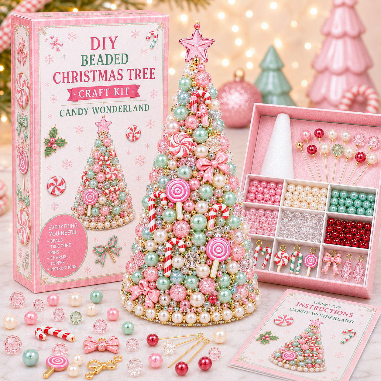 🔥Last Day 49% OFF - 🎄✨ DIY Beaded Christmas Tree Craft Kit(📦Buy 3 Free Shipping)