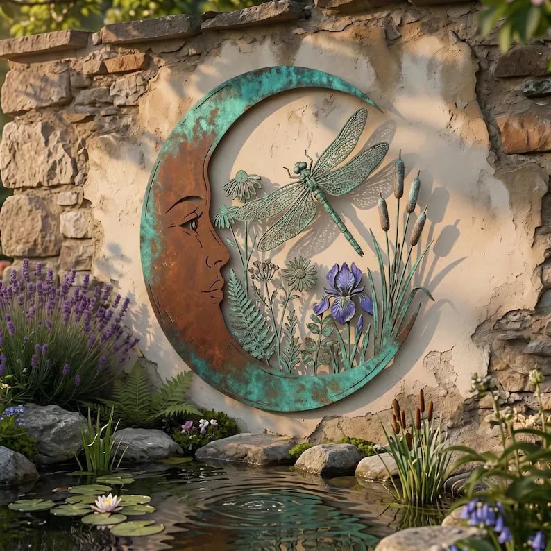 🔥Last Day 49% OFF -Dragonfly Moon Wall Decor