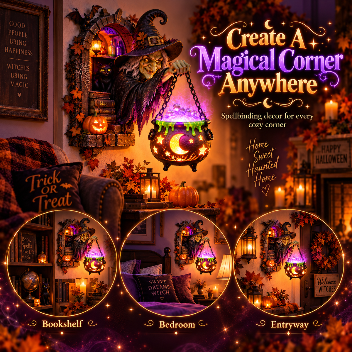 Witch Cauldron Light room placement ideas