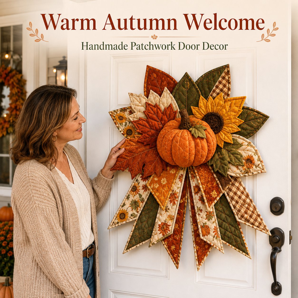All six Oversized Seasonal Quilted Door Bow designs