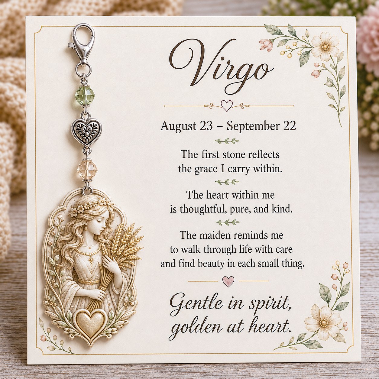 ⌛️ LAST DAY! 🔥 Free Delivery Today Only – Zodiac Charm Commemorative Card 🌙💎