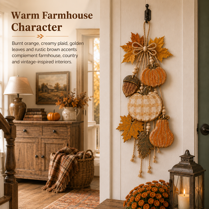 Rustic Harvest Wooden Door Hanger