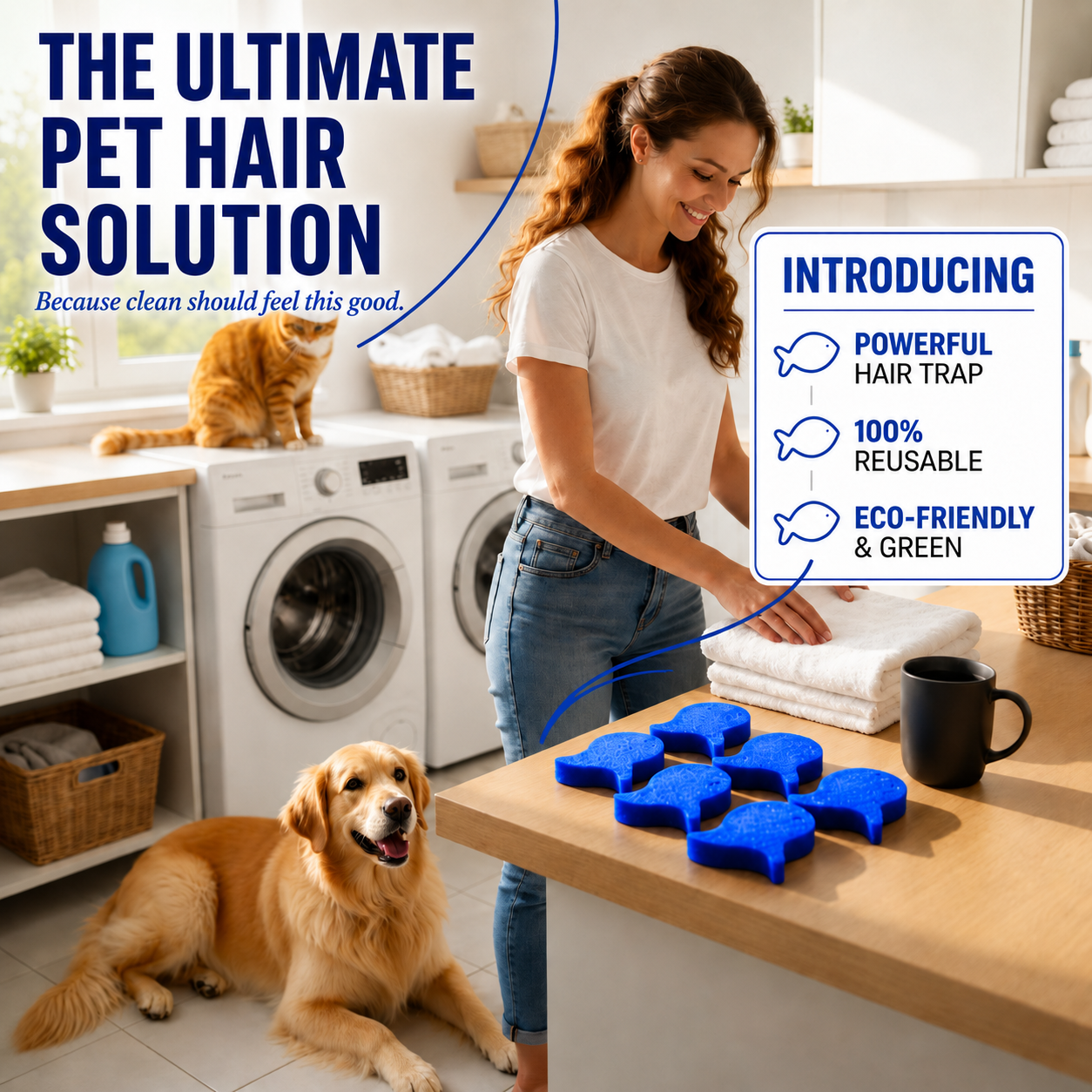 💦Laundry Pet Hair Removal FishS