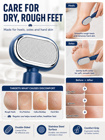 ✨ Beauty Care Pick Dual-Sided Foot Callus Remover with Stainless Steel Blade