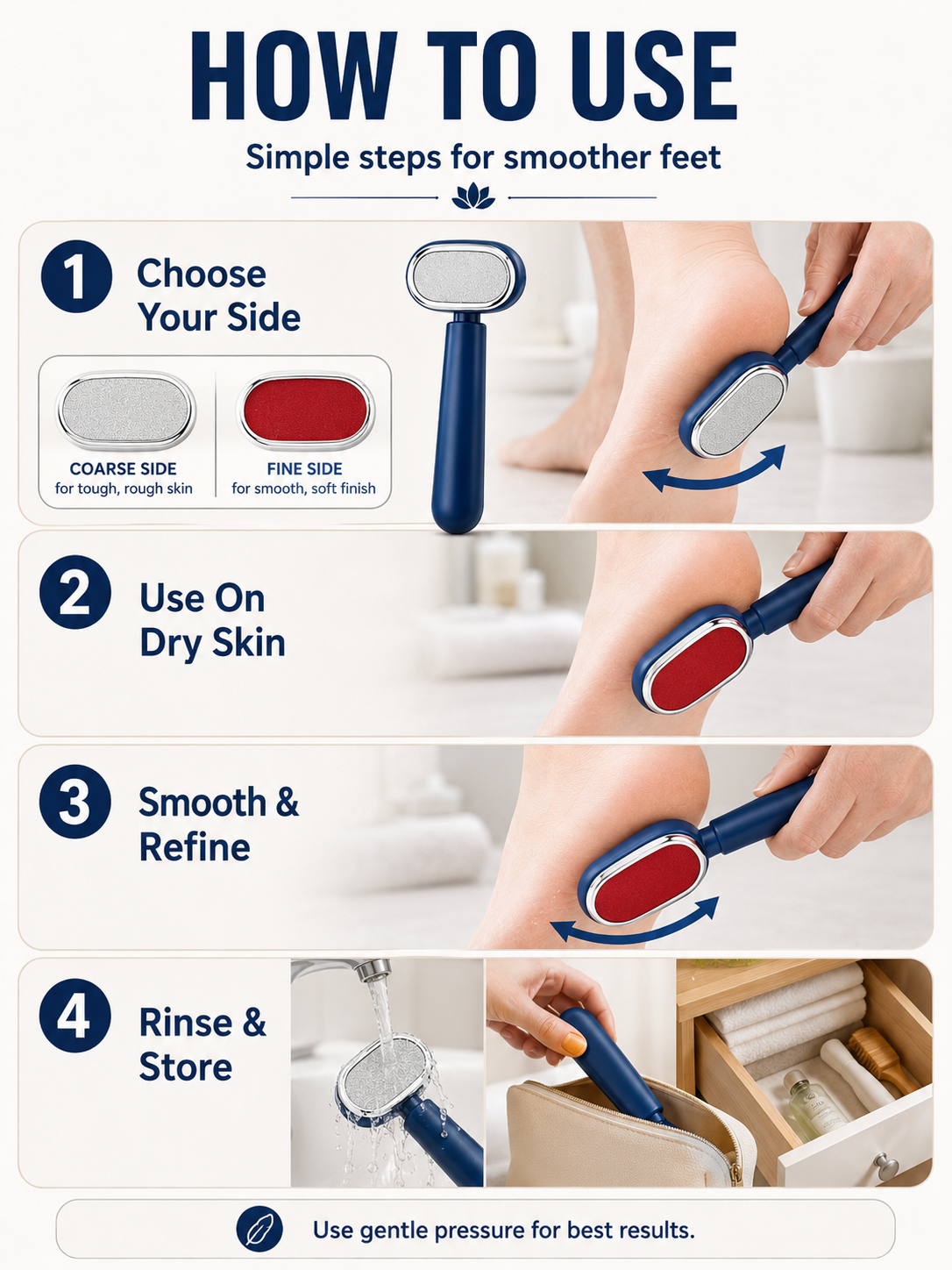 ✨ Beauty Care Pick Dual-Sided Foot Callus Remover with Stainless Steel Blade