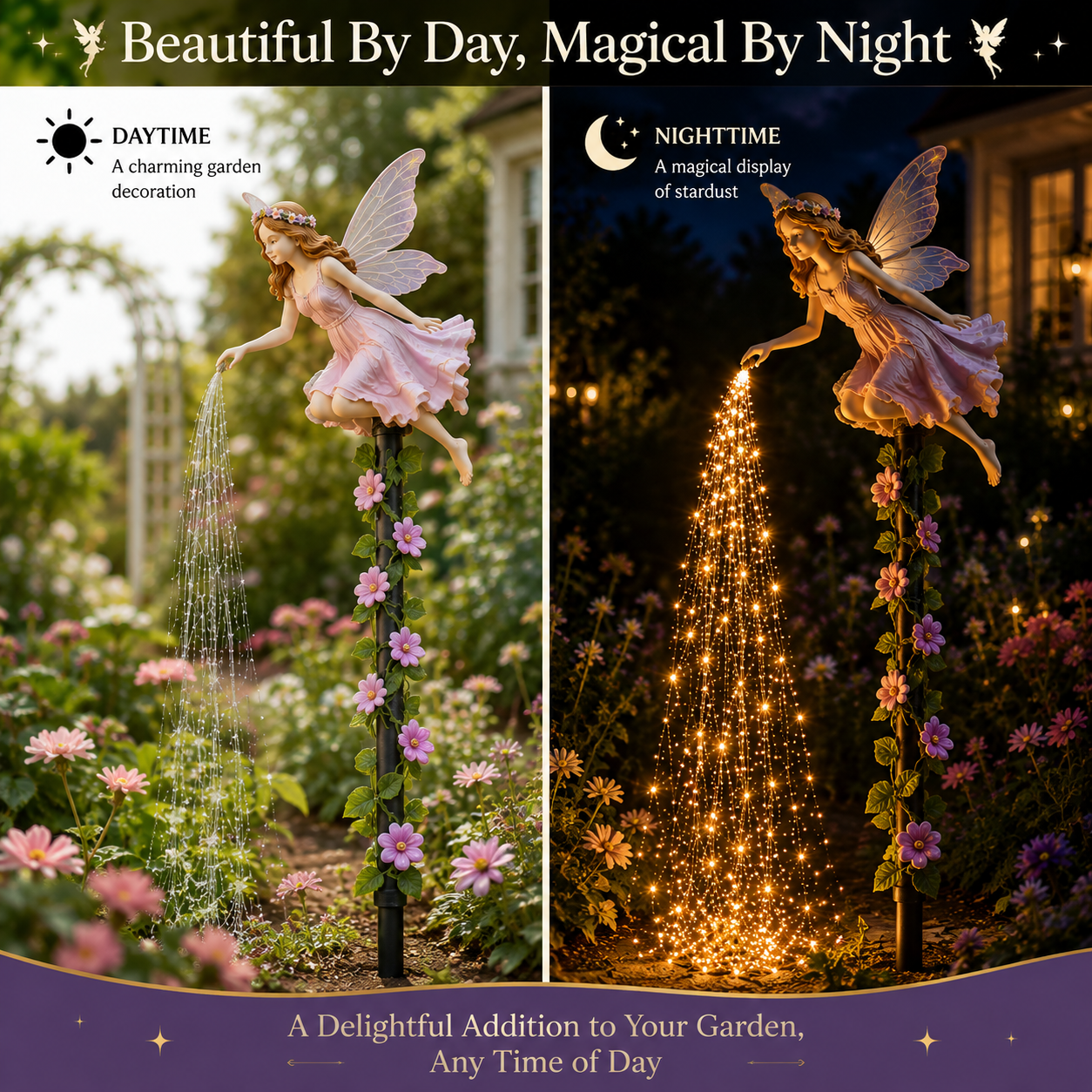 🔥Today 50% OFF🧚‍♀️Fairy Sprinkling Magic Dust Garden Light🌸