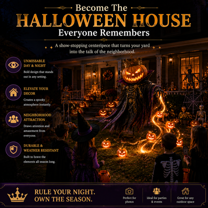 🎁HALLOWEEN SPECIAL • 49% OFF🎃Pumpkin King Awakening™ – Flowing LED Halloween Yard Light