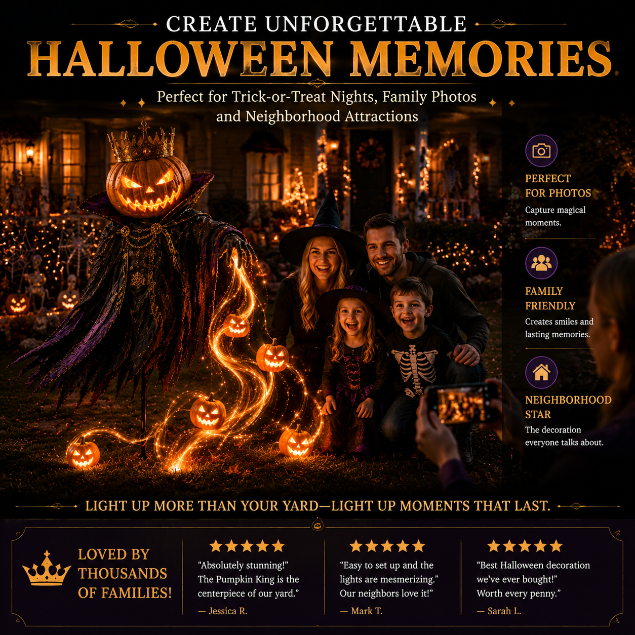🎁HALLOWEEN SPECIAL • 49% OFF🎃Pumpkin King Awakening™ – Flowing LED Halloween Yard Light