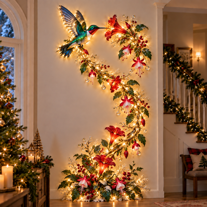 ⏳ Last Day 48% OFF – 🐦 Lighted Flying Bird Christmas Wall Decor Collection | Warm LED Holiday Display