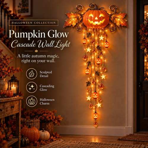 🎃 Halloween Cascade Wall Light – Sculpted Décor with a Warm, Magical Glow