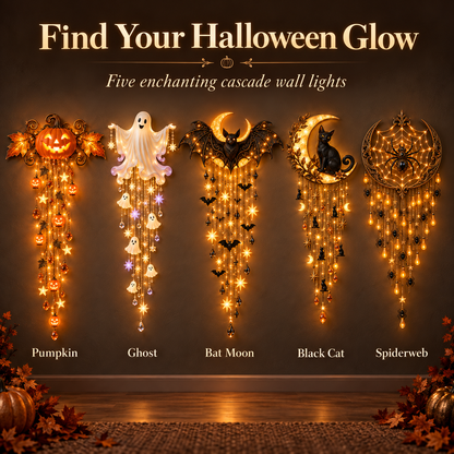 🎃 Halloween Cascade Wall Light – Sculpted Décor with a Warm, Magical Glow