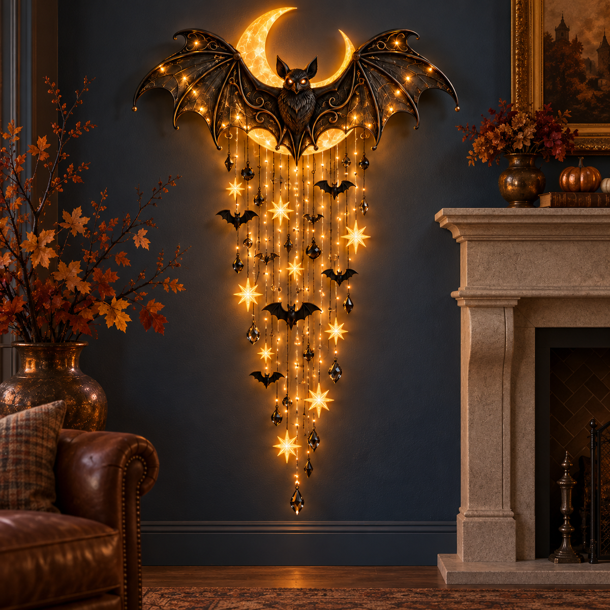🎃 Halloween Cascade Wall Light – Sculpted Décor with a Warm, Magical Glow