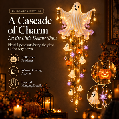 🎃 Halloween Cascade Wall Light – Sculpted Décor with a Warm, Magical Glow