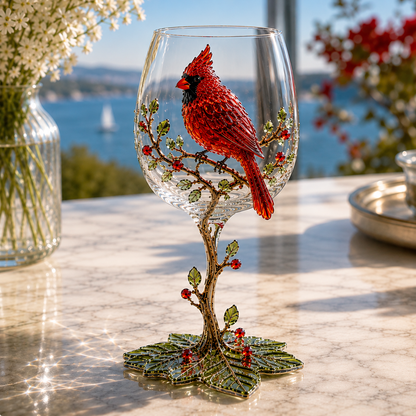 🔥Last Day 50% OFF🎁 3D Bird Wine Glass Collection Gift Box Set✨