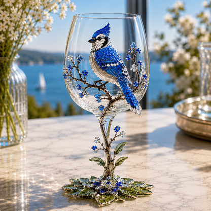 🔥Last Day 50% OFF🎁 3D Bird Wine Glass Collection Gift Box Set✨