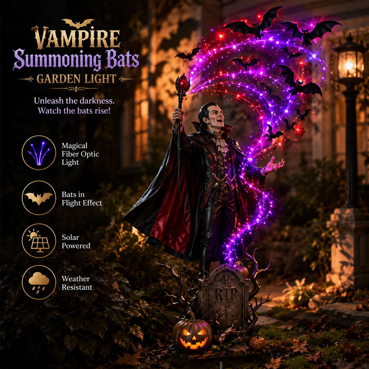 🎁Today 49% OFF🎁🦇Vampire Summoning Bats Garden Light
