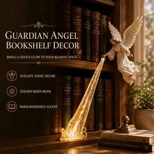 🕊️ Heavenly Guardian — Angel Beam Bookshelf Decor