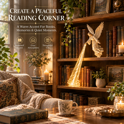 🕊️ Heavenly Guardian — Angel Beam Bookshelf Decor
