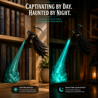 💀 The Soul Collector — Haunted Reaper Shelf Light