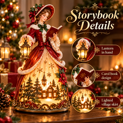 ✨ Last Day 60% OFF 🎄 Victorian Christmas Caroler Lady Lamp™ – Lighted Holiday Tabletop Decor