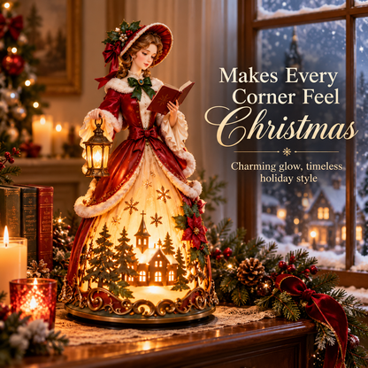 ✨ Last Day 60% OFF 🎄 Victorian Christmas Caroler Lady Lamp™ – Lighted Holiday Tabletop Decor