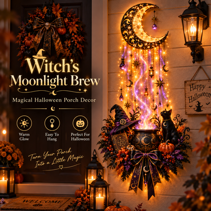 Witch’s Moonlight Brew Lighted Halloween Wall Decor