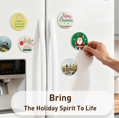 ✂🎞10 Pack 2"x2" Clear Acrylic DIY Fridge Magnets Set with Adhesive Backing – Square Magnetic Photo Frames💕