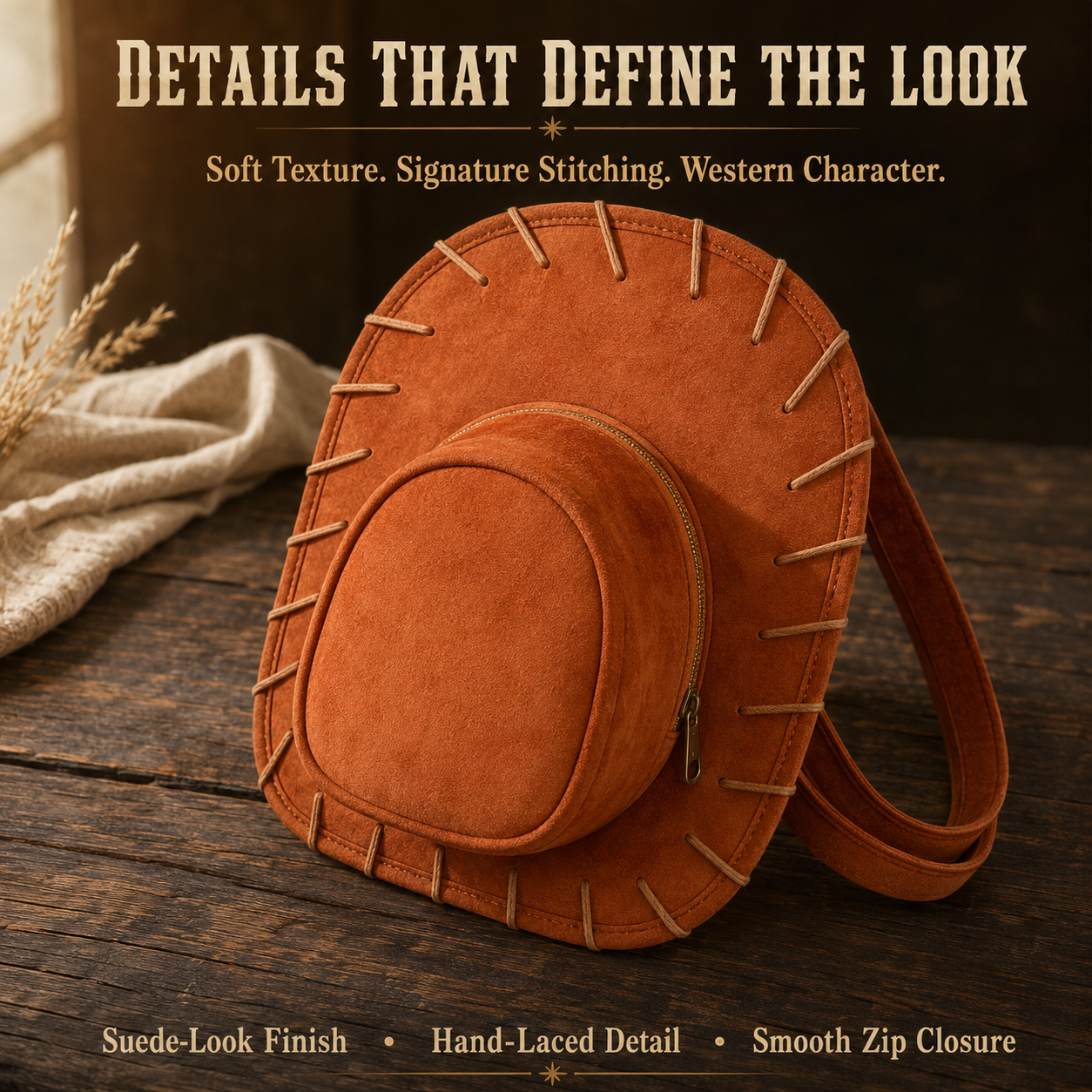 🤠 Western Cowboy Hat Shaped Backpack – Cowgirl Bag