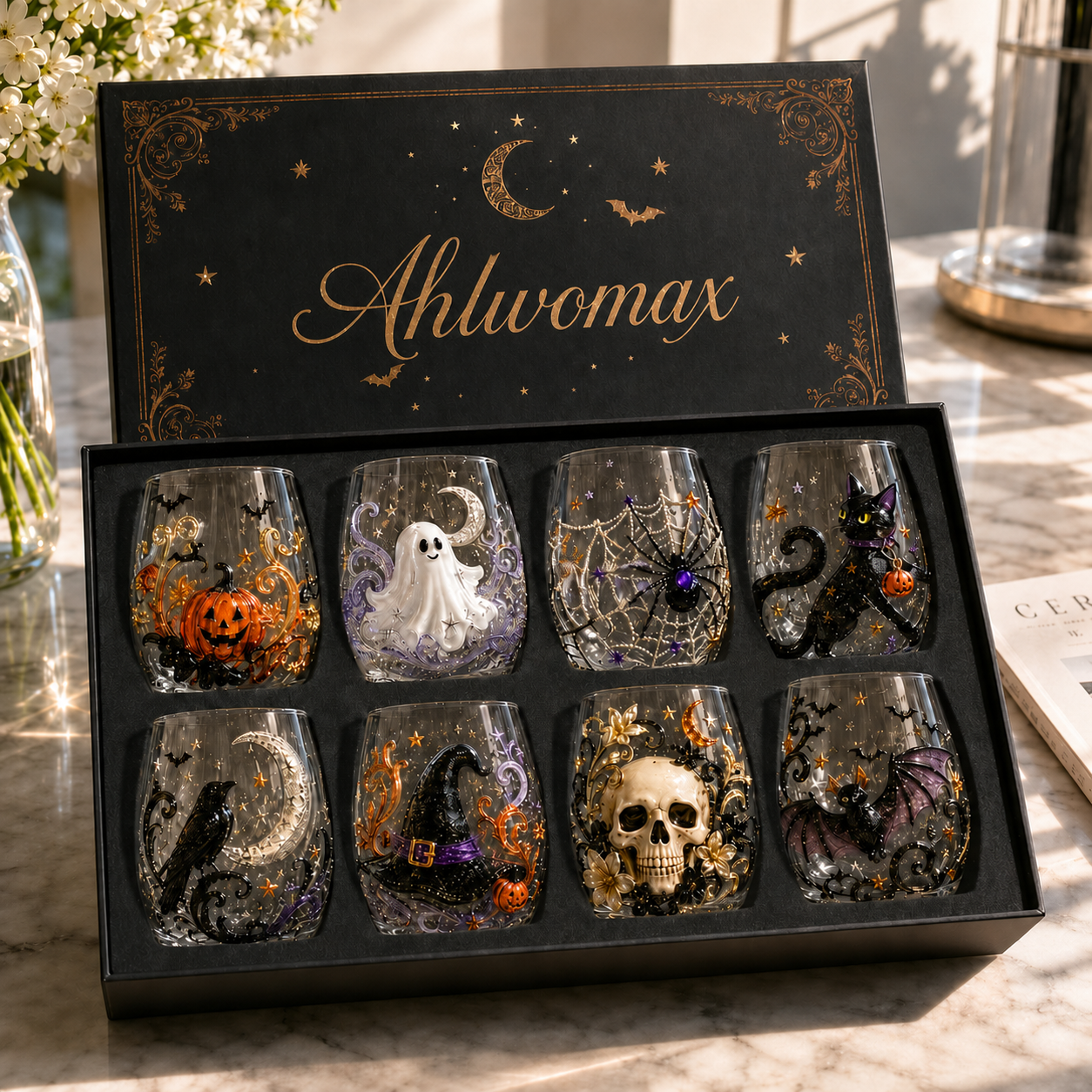 🎃 3D Halloween Glassware Collection | Spooky Sips & Cozy Glow