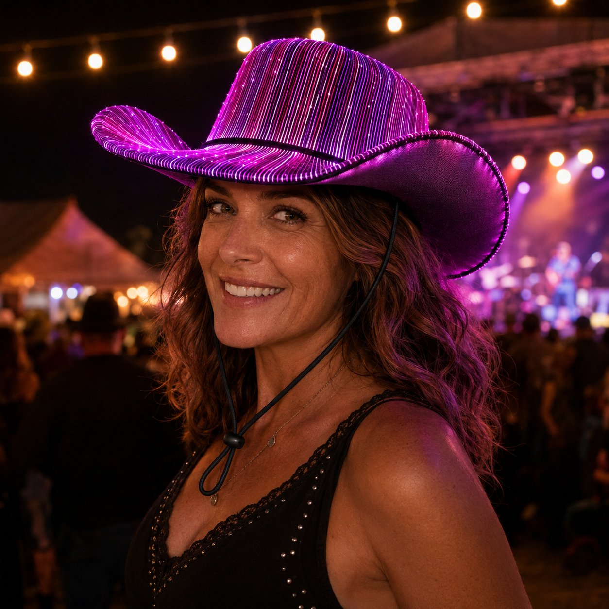 🌈 Light Up Your Night — Rechargeable LED Fiber Optic Hat Collection