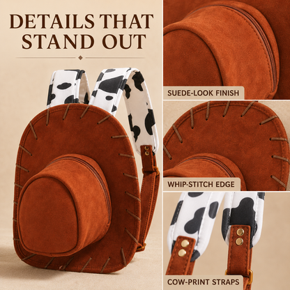 🔥LAST DAY DEAL – Western Cowboy Hat-Shaped Backpack