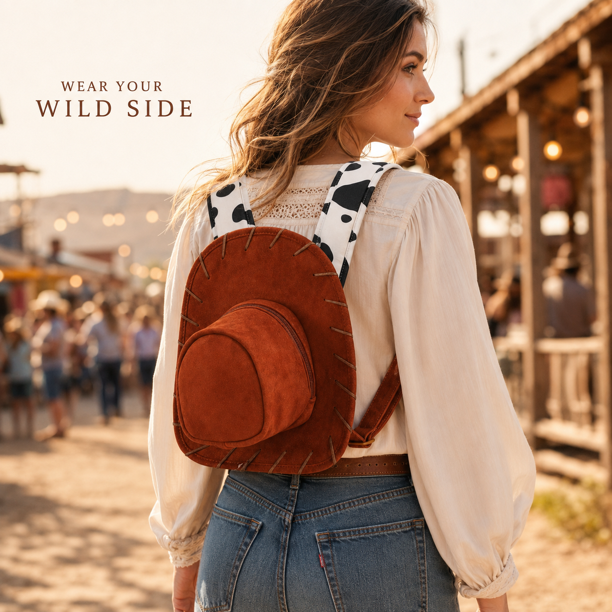 🔥LAST DAY DEAL – Western Cowboy Hat-Shaped Backpack