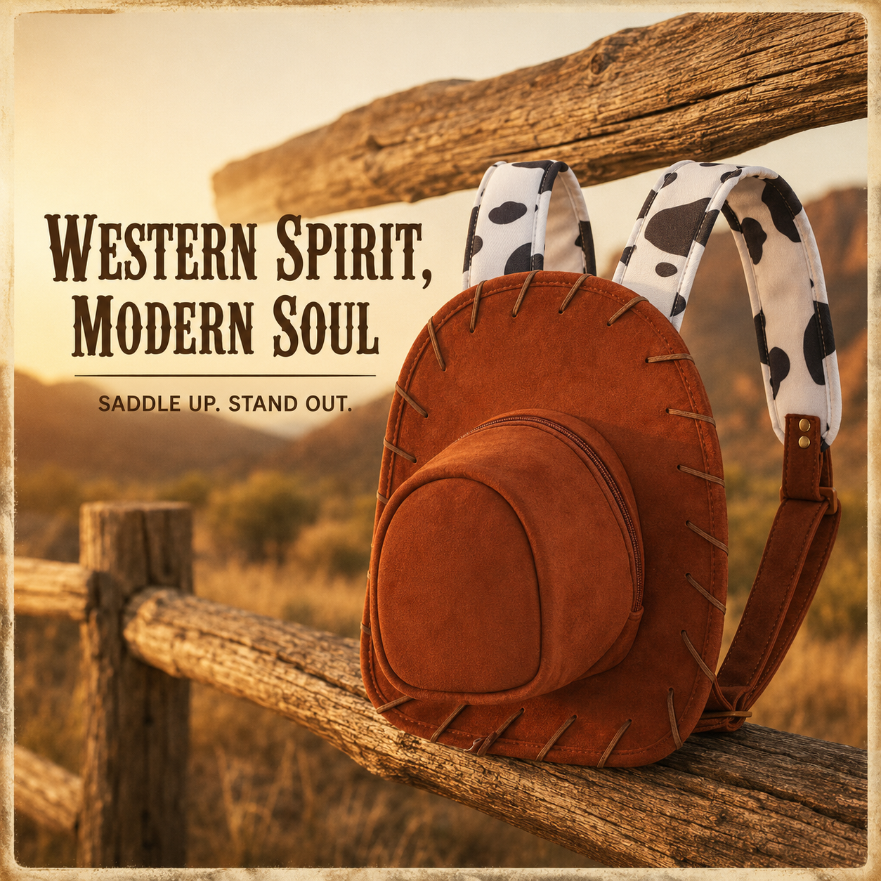 🔥LAST DAY DEAL – Western Cowboy Hat-Shaped Backpack