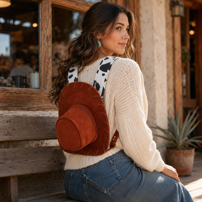 🔥LAST DAY DEAL – Western Cowboy Hat-Shaped Backpack