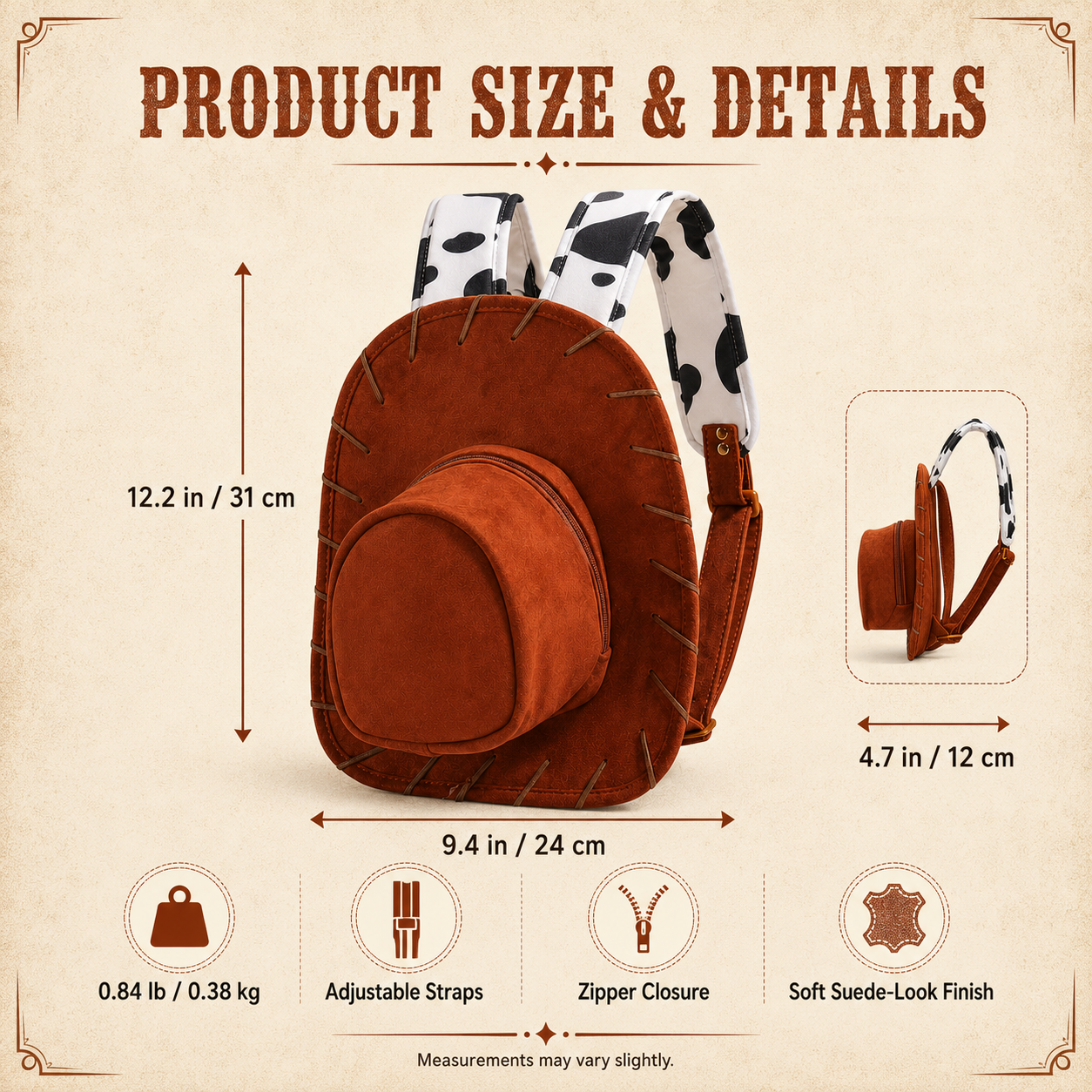 🔥LAST DAY DEAL – Western Cowboy Hat-Shaped Backpack
