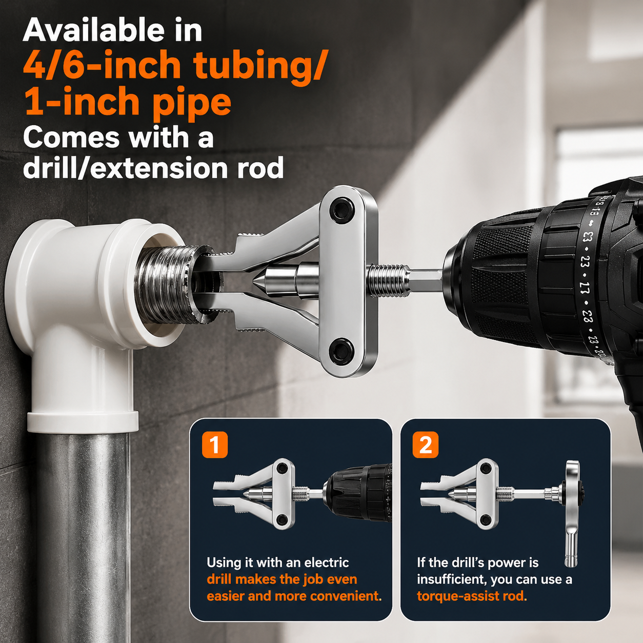 🔥 50% OFF Drill-Powered Broken Pipe Thread Extractor Set🔧