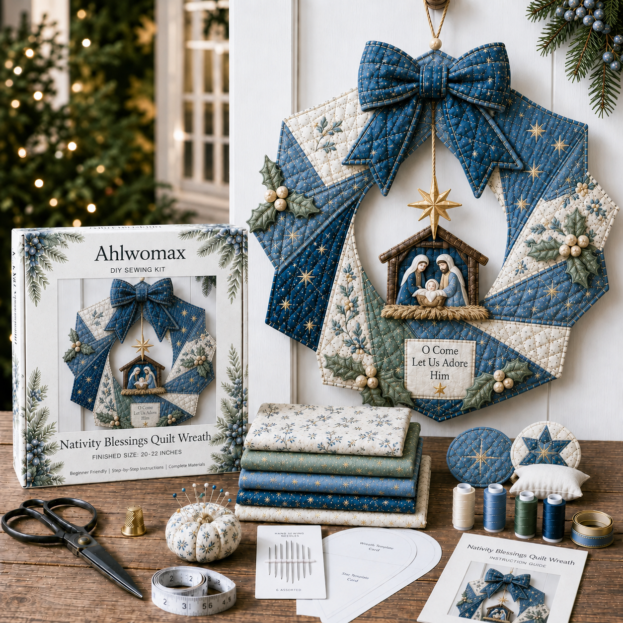 🔥LAST DAY 50% OFF - 🎄Christmas Fabric Wreath DIY Kit – A Keepsake You’ll Hang with Pride Year After Year💫