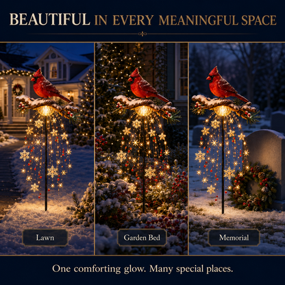 ❤️ Solar Cardinal Memory Fountain™ – Remembrance Garden Stake Light