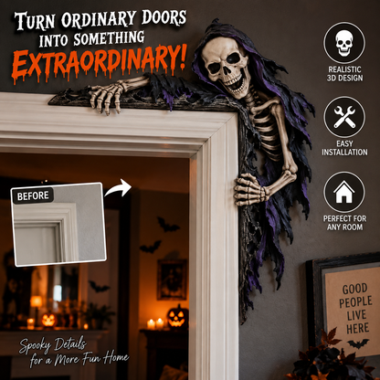 💀 Spooky Reaper Door Frame Corner Decor