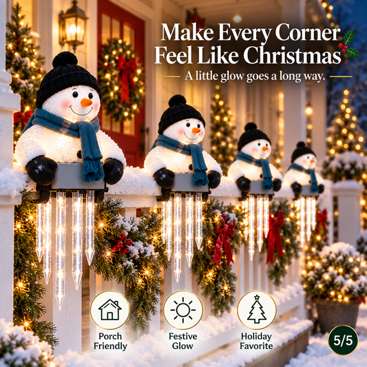 🥳50K+ SOLD!💞☃️WinterGlow Snowman Icicle Light Decor