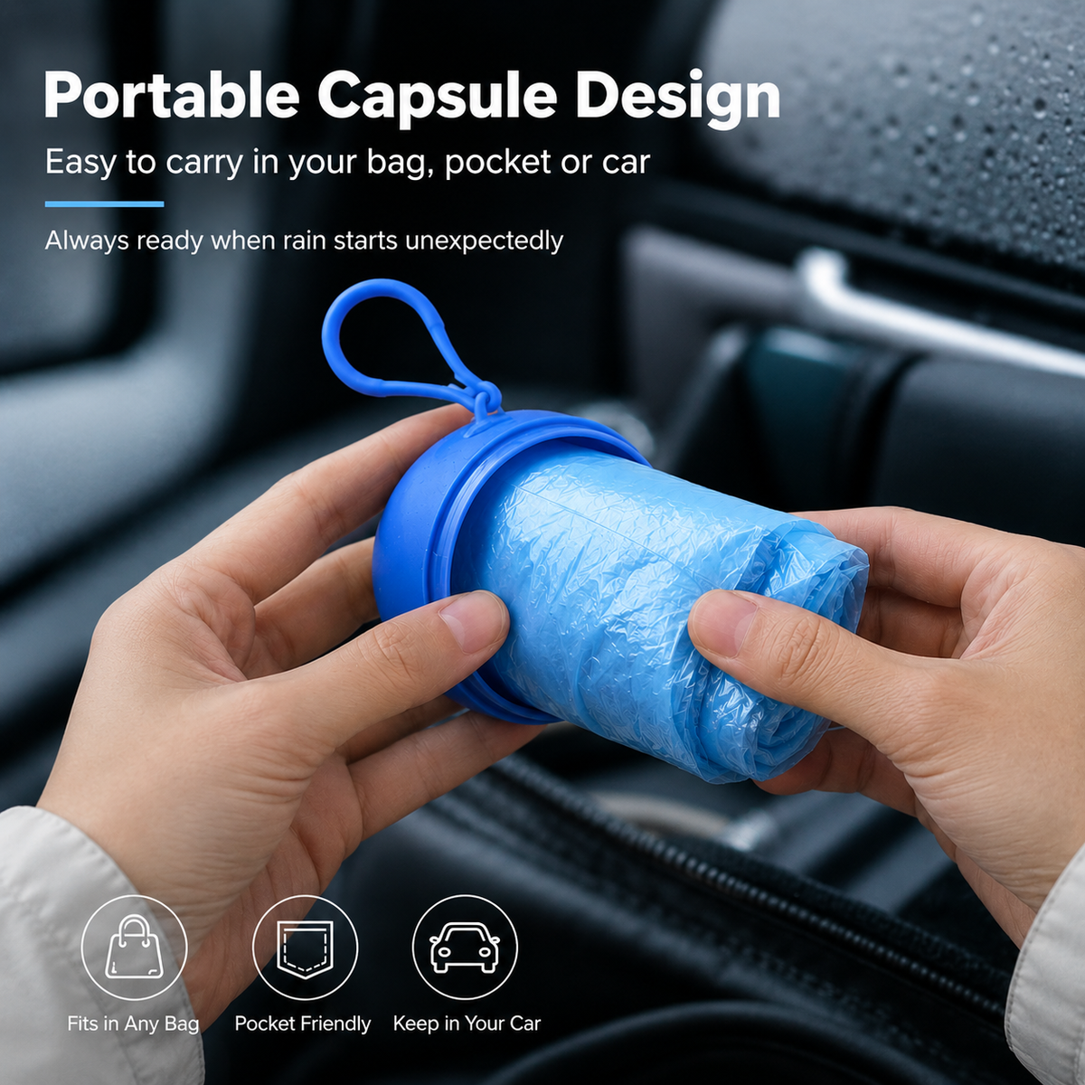 🌧️ Pocket-Size Disposable Raincoat for Unexpected Showers
