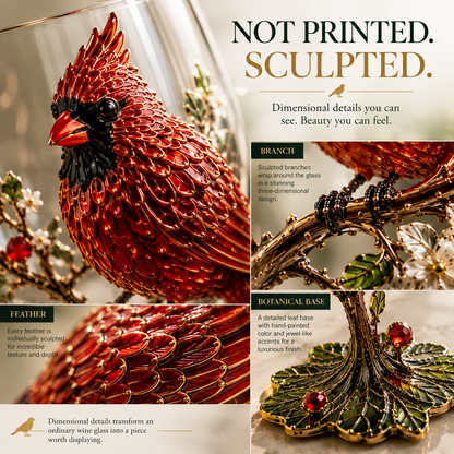 🔥Last Day 50% OFF🎁 3D Bird Wine Glass Collection Gift Box Set✨